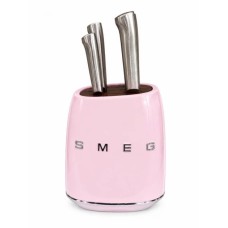 Кухонний набір ножів SMEG, 7 предметів із підставкою, рожевий