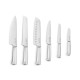 Кухонний набір ножів SMEG, 7 предметів із підставкою, блакитний