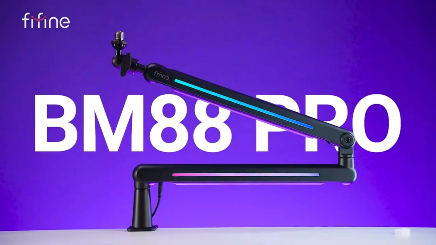 Fifine BM88PRO: мікрофон нижче лінії монітора