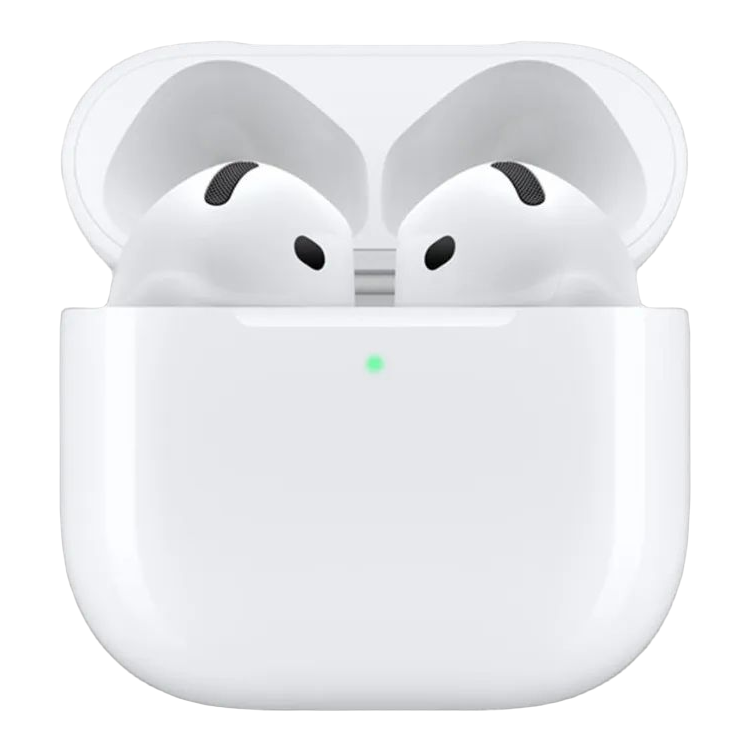 Бездротові Bluetooth-навушники Apple AirPods 4 ANC MXP93ZM/A (2024), білі, із зарядним кейсом