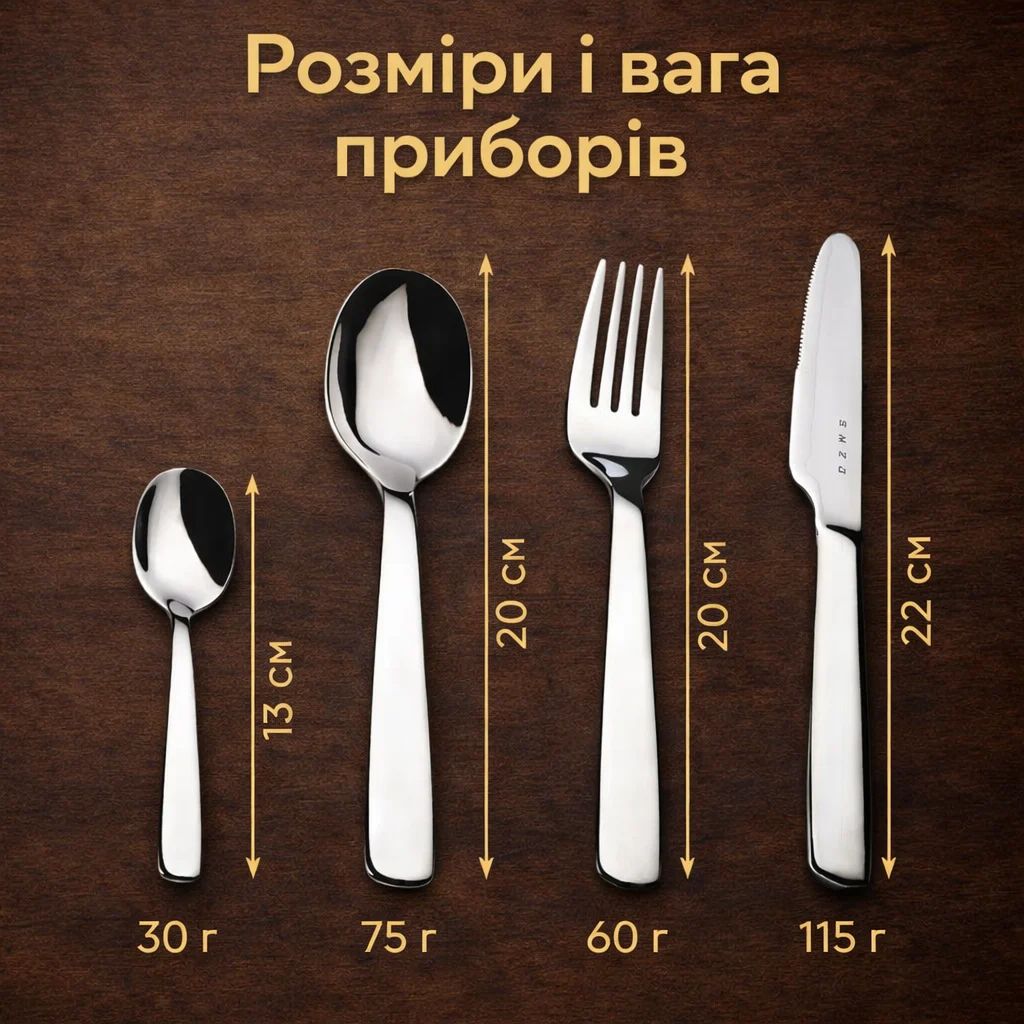 Прилади столові SMEG Dinner Cutlery, 4 предмети, на 1 особу