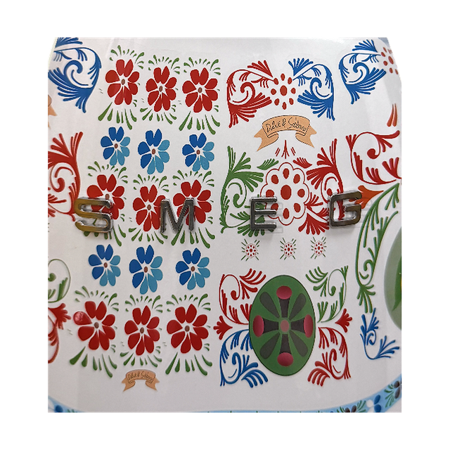 SMEG Dolce&Gabbana, білий — набір із 6 кухонних ножів та підставки