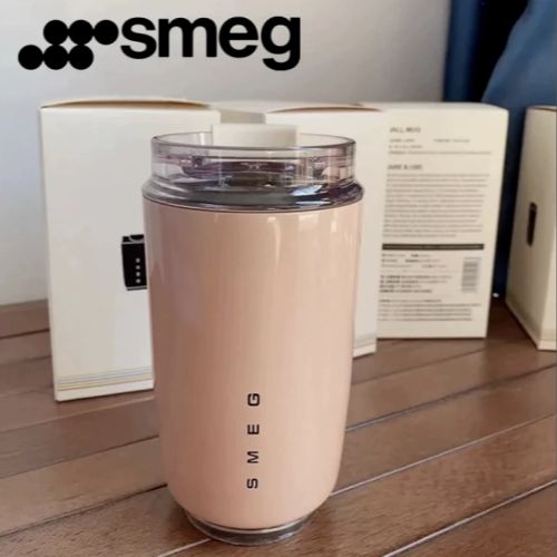 Термочашка SMEG, рожева, 320 мл — деталі