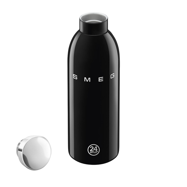 Термос-пляшка SMEG × 24Bottles Clima WBF01BL, чорна, 500 мл