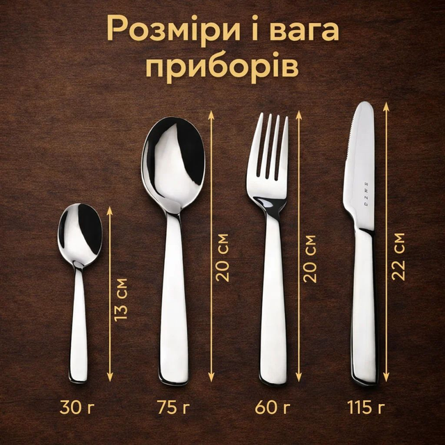 Прилади столові SMEG Dinner Cutlery, 4 предмети, на 1 особу