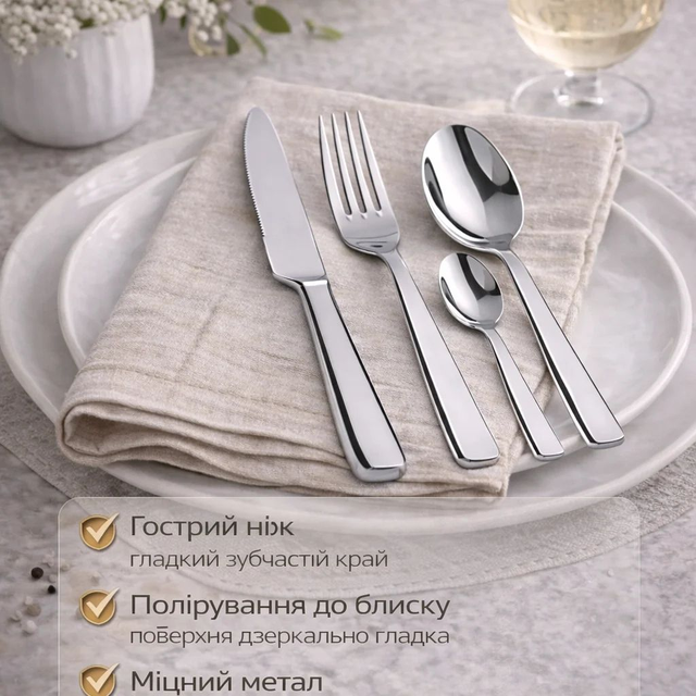 Прилади столові SMEG Dinner Cutlery, 4 предмети, на 1 особу