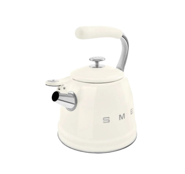 Чайник SMEG WKF01CR для плити, кремовий, 2,3 л