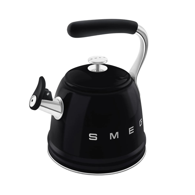 Чайник SMEG WKF01BL для плити, чорний, 2,3 л