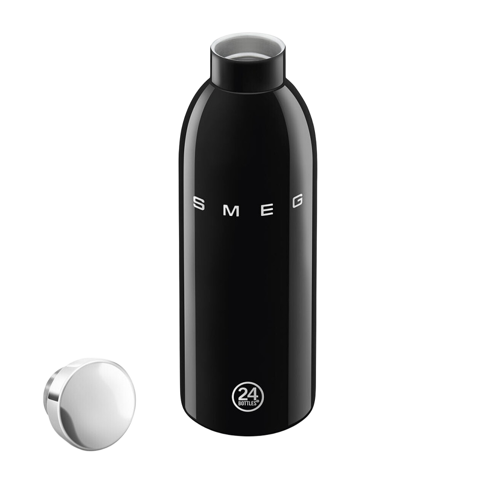 Термос-пляшка SMEG × 24Bottles Clima WBF01BL, чорна, 500 мл