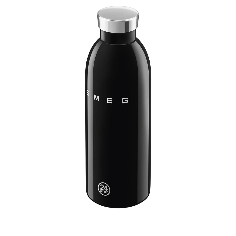 Термос-пляшка SMEG × 24Bottles Clima WBF01BL, чорна, 500 мл