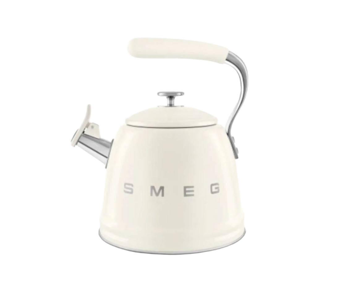 Чайник зі свистком SMEG WKF01CR, кремовий, 2,3 л