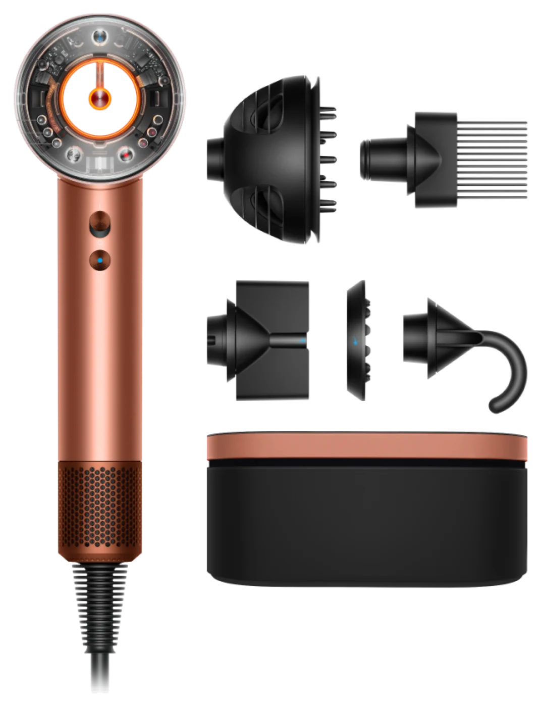 Фен для волосся Dyson Supersonic HD16 Nural Amber Silk/Pink Champagne (з кейсом)