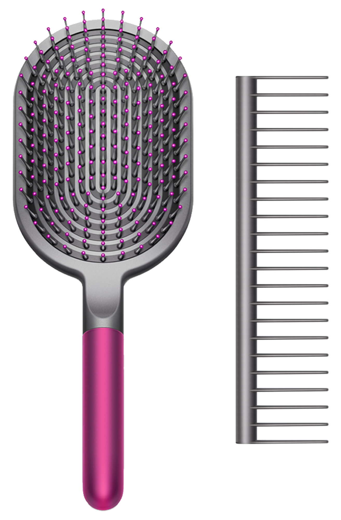 Набір щіток Dyson Designed Paddle Brush and Detangling Comb Fuchsia/Black