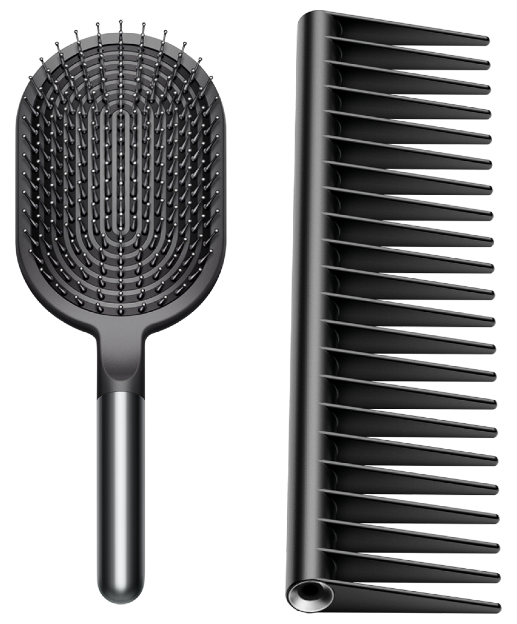 Набір щіток Dyson Designed Paddle Brush and Detangling Comb Nickel/Black