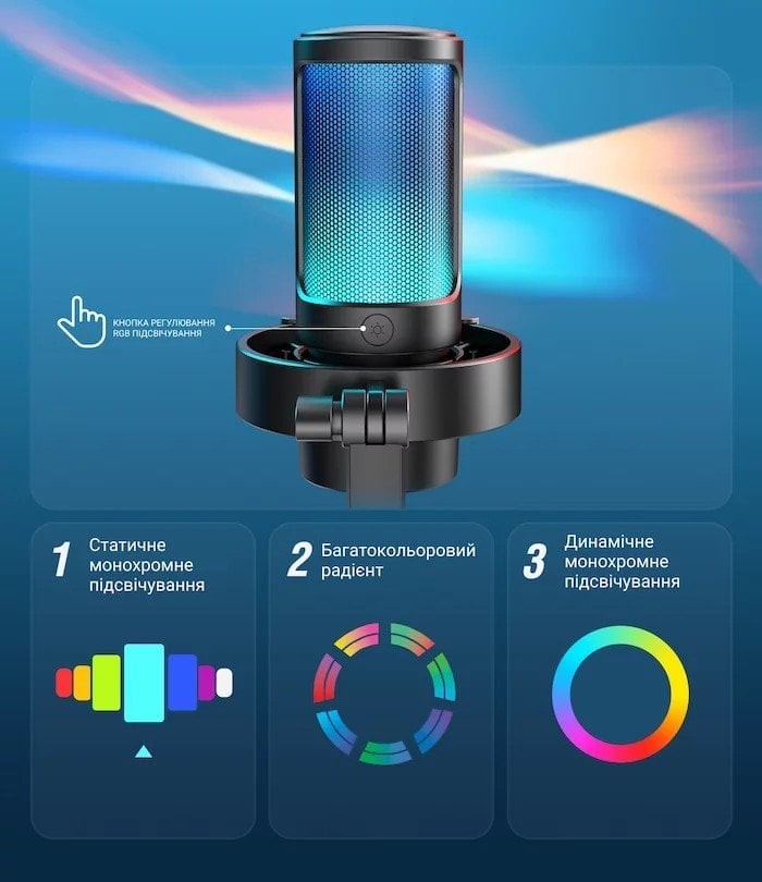 Мікрофон Fifine A8 RGB (A8) Black
