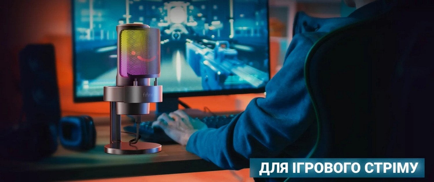 Мікрофон Fifine A8 RGB (A8) Black