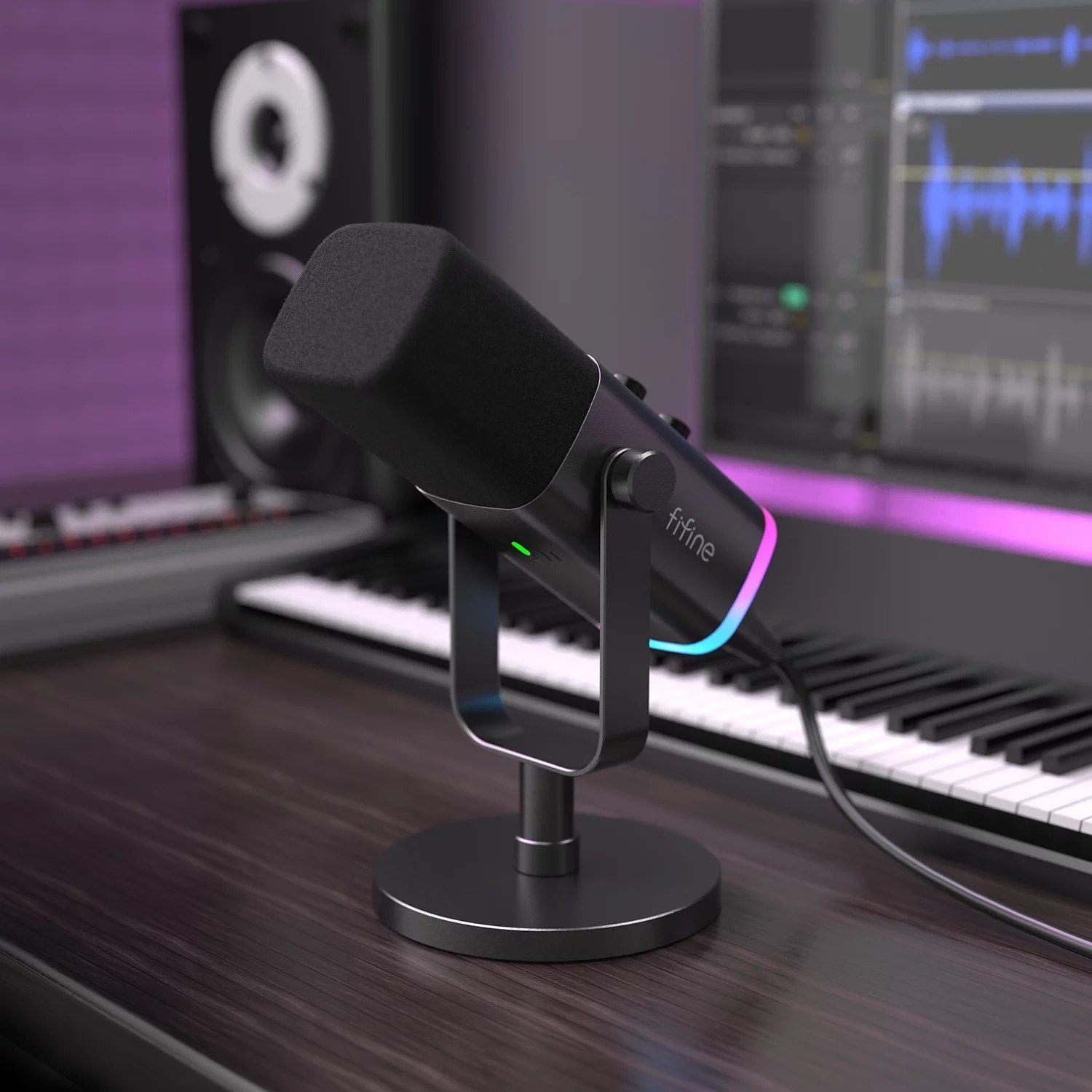 Мікрофон Fifine AmpliGame AM8 RGB (AM8) Black