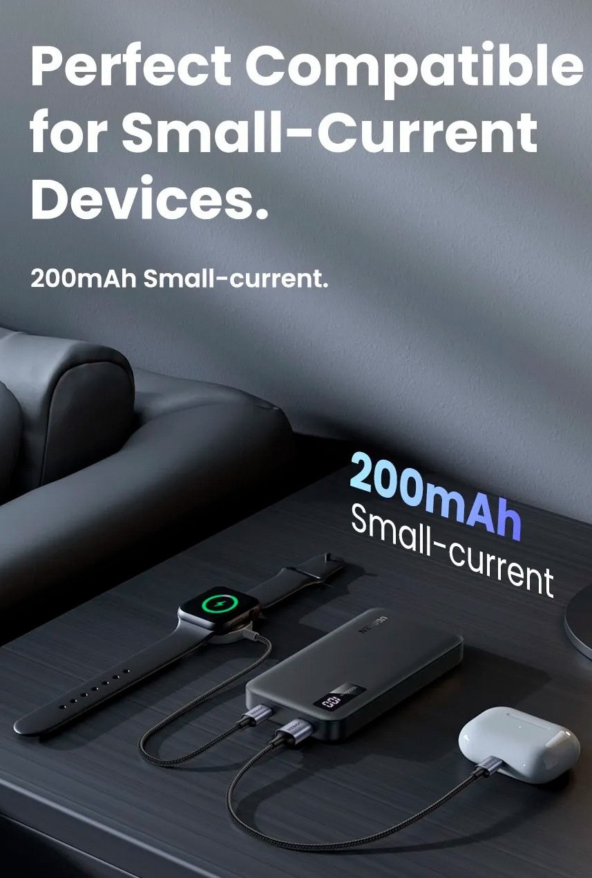 Зовнішній акумулятор Ugreen PB311 10000 мА·год 22,5 Вт (25742), чорний