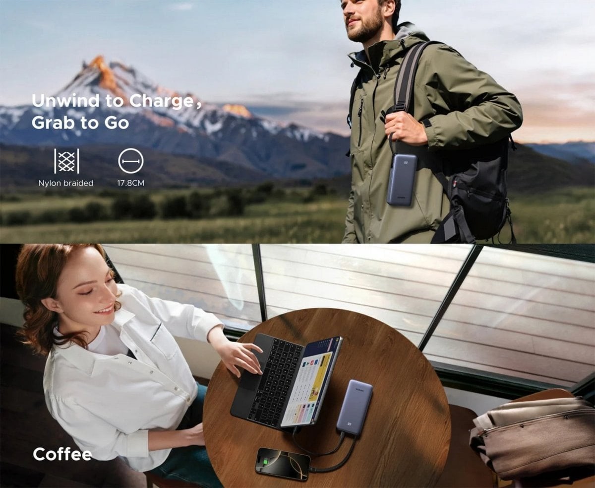 Зовнішній акумулятор Ugreen PB536 20000 мА·год 45 Вт (55988B) Grey