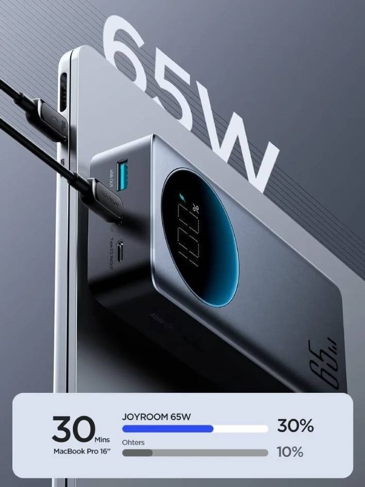 Повербанк JOYROOM JR-PBF05 30000mAh 65W, чорний