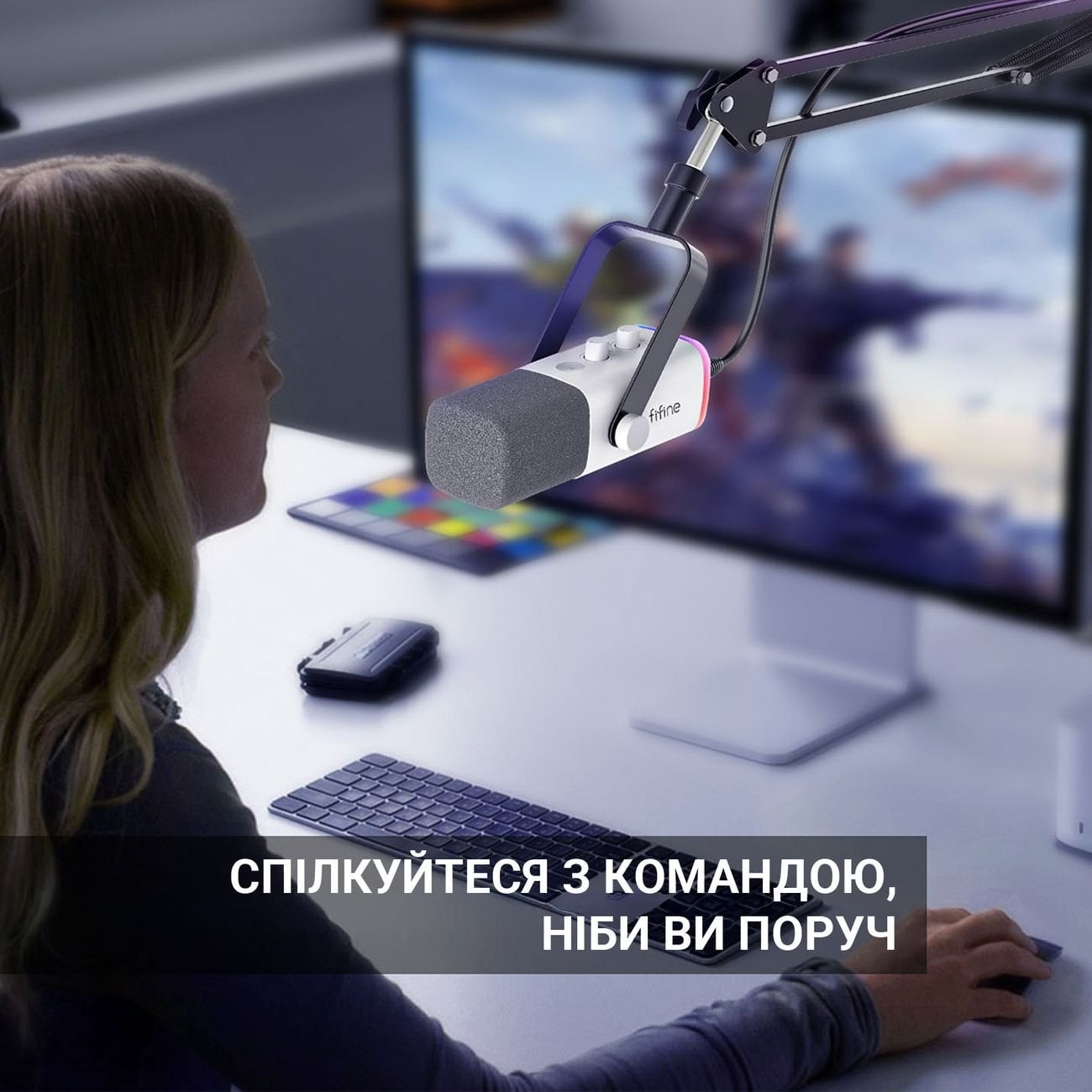 Мікрофон Fifine AM8T White