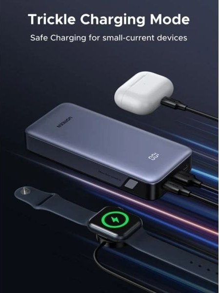 Зовнішній акумулятор Ugreen PB532 20000 мА·год 30 Вт (55989B), сірий