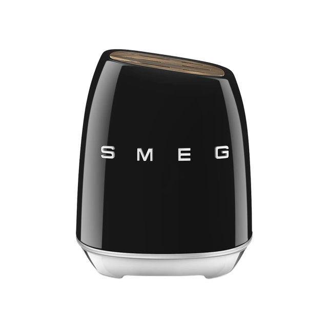 Набір кухонних ножів SMEG з підставкою, 7 предметів, чорний