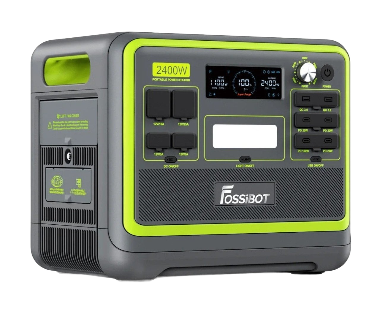 Зарядна станція Fossibot F2400 2400 Вт·2048 Вт·год Black/Green