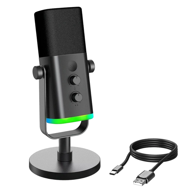Мікрофон Fifine AmpliGame AM8 RGB (AM8) Black