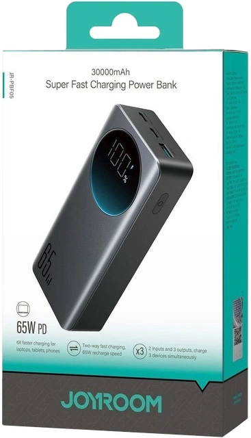 Повербанк JOYROOM JR-PBF05 30000mAh 65W, чорний