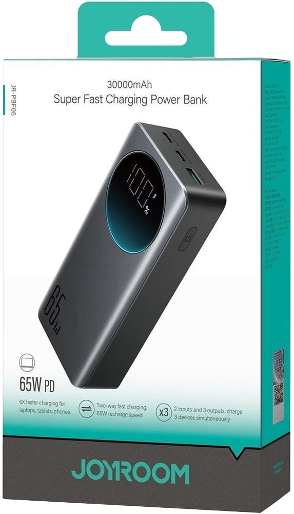 Повербанк JOYROOM JR-PBF05 30000mAh 65W, чорний