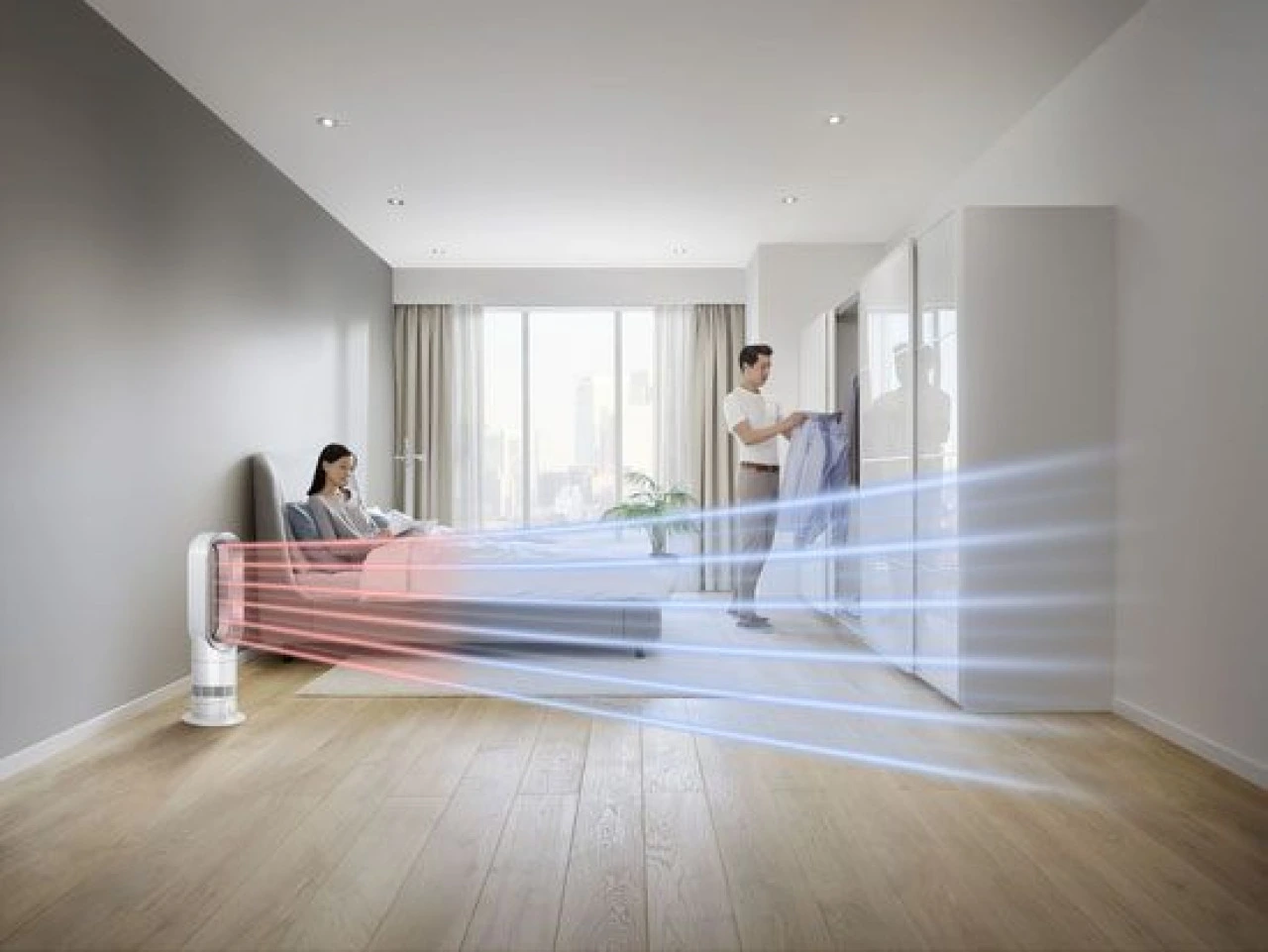 Обігрівач із вентилятором Dyson AM09 Hot+Cool Jet Focus White